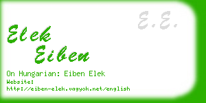 elek eiben business card